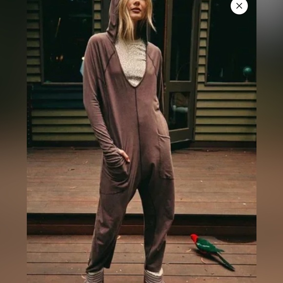 Free People Pants - Free People Hooded Hot Shot Onesie, Size Small (oversize)